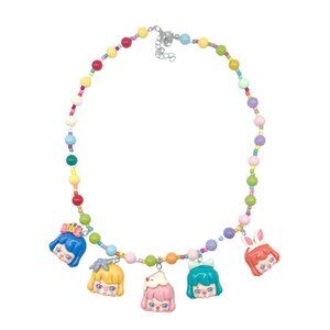Handmade Beaded Charm Necklace for Girls – Perfect for Birthday & Holiday Gifts